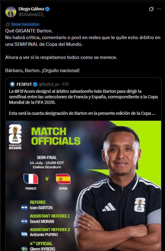Revuelo por Barton en el Mundial: famoso español reacciona y lanzan advertencia