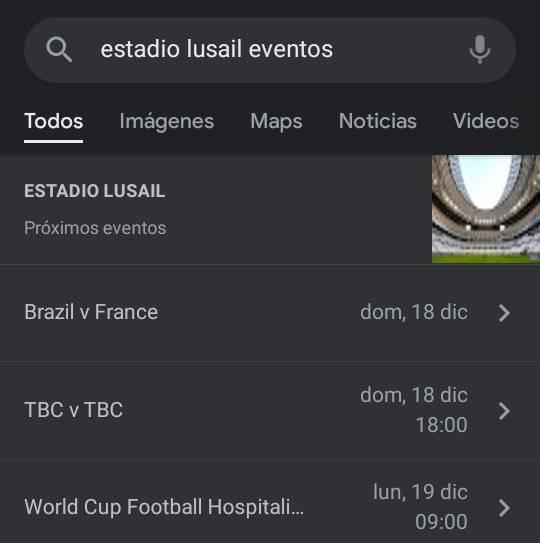 Por algunas horas en el buscador de Google se logró ver que Brasil y Francia supuestamente disputarían la final del Mundial de Qatar.