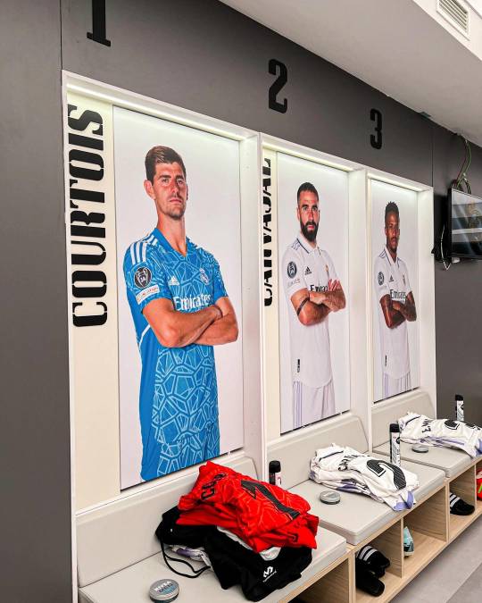 Así es el nuevo vestuario del Real Madrid en el Bernabéu.