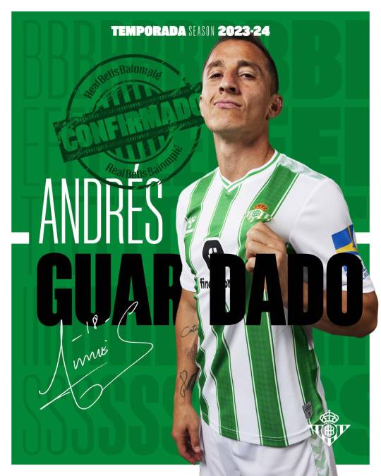 Andrés Guardado seguirá jugando en Europa. El Betis ha hecho oficial la continuidad del jugador mexicano hasta 2024.