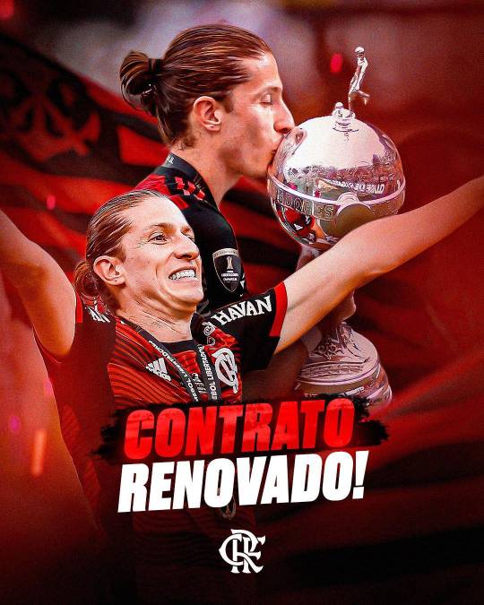 Flamengo, campeón de la Copa Libertadores y de la Copa do Brasil en este 2022, anunció hoy la renovación por una temporada, hasta diciembre de 2023, de Filipe Luis, de 37 años. 