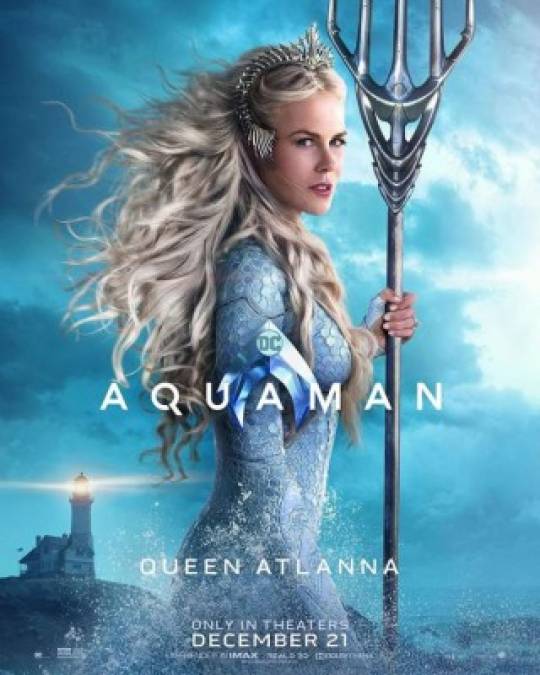 Nicole Kidman aparece vestida como la reina Atlanna, la madre de Aquaman.