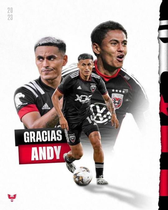 Andy Najar - El futbolista hondureño se quedó sin club en la MLS ya que el DC United confirmó su salida El jugador se despidió en las redes sociales. “Gracias DC United, no es un adiós, es un hasta pronto”.