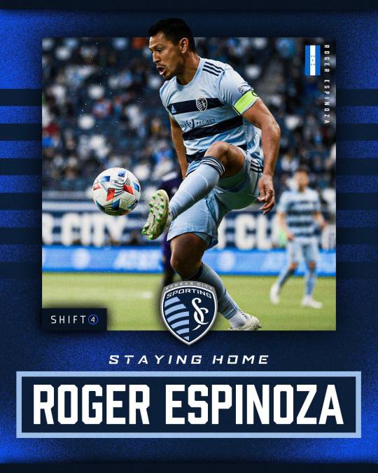 El Sporting Kansas City de la MLS anunció la renovación contractual por un año más de Roger Espinoza. El exseleccionado hondureño jugará durante la temporada 2022 con el club celeste. Esta será la temporada número 13 para el zurdo mediocampista.