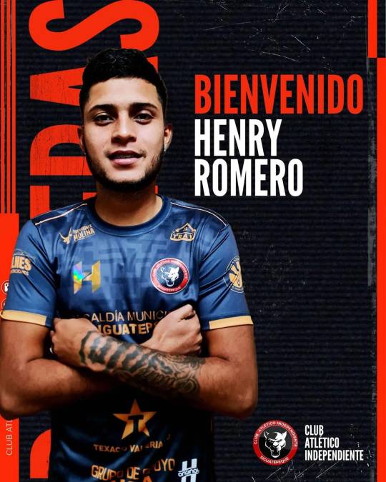 Legionario que vuelve al fútbol hondureño. El delantero catracho Henry Romero, que viene de jugar con el Jocoro de El Salvador, es nuevo fichaje del Club Atletico Independiente de Siguatepeque. Tiene experiencia en Liga Nacional con Marathon, Platense y UPN.