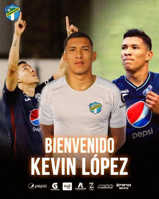 El Comunicaciones de Guatemala hizo oficial la llegada del mediocampista hondureño Kevin López, quien llega procedente del Motagua.