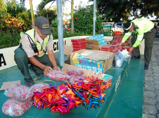 San Pedro Sula: Pólvora decomisada asciende a L400 mil