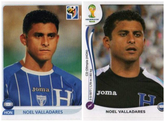 El antes y el después de los jugadores en las vistas del álbum Panini