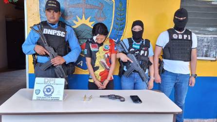 Daysi Yolanda Ramos ríos fue capturada por la Policía en un allanamiento ejecutado en el barrio El Dorado de La Entrada, Nueva Arcadia, Copán.