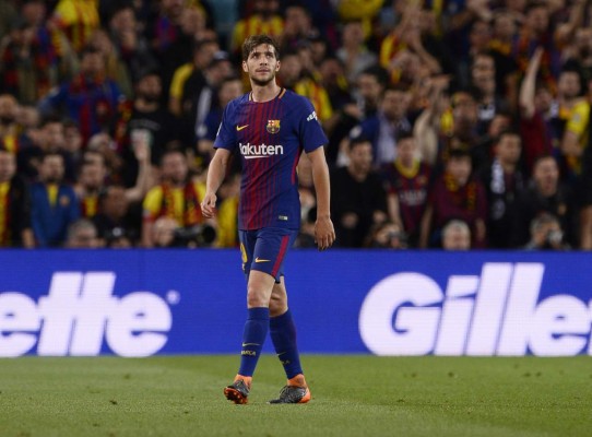 Sergi Roberto dejó al Barcelona con diez en el clásico