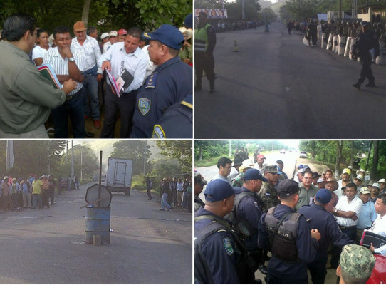 Desalojan a campesinos que tenían tomadas fincas en el Bajo Aguán