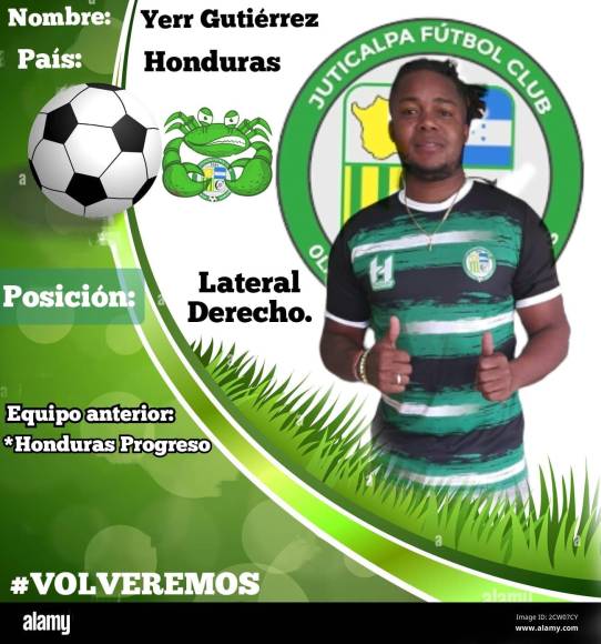 Yerr Gutiérrez - El lateral derecho es ahora nuevo jugador del Juticalpa FC, Yerr tiene experiencia en Primera División, su anterior equipo el Honduras Progreso.