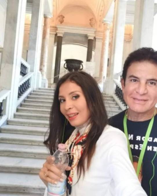 Iroshka Elvir y Salvador Nasralla disfrutan de viaje a Europa