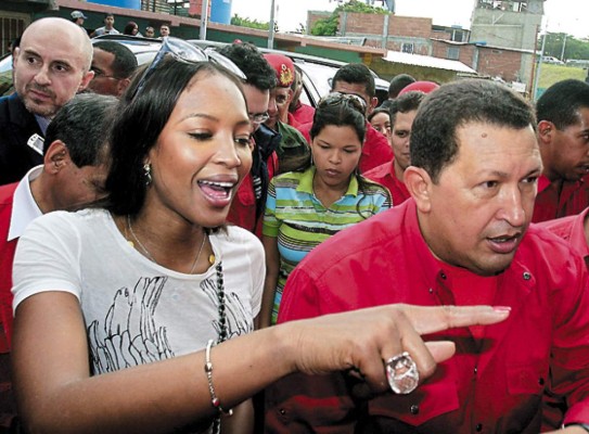 Naomi Campbell entrevistó a chávez