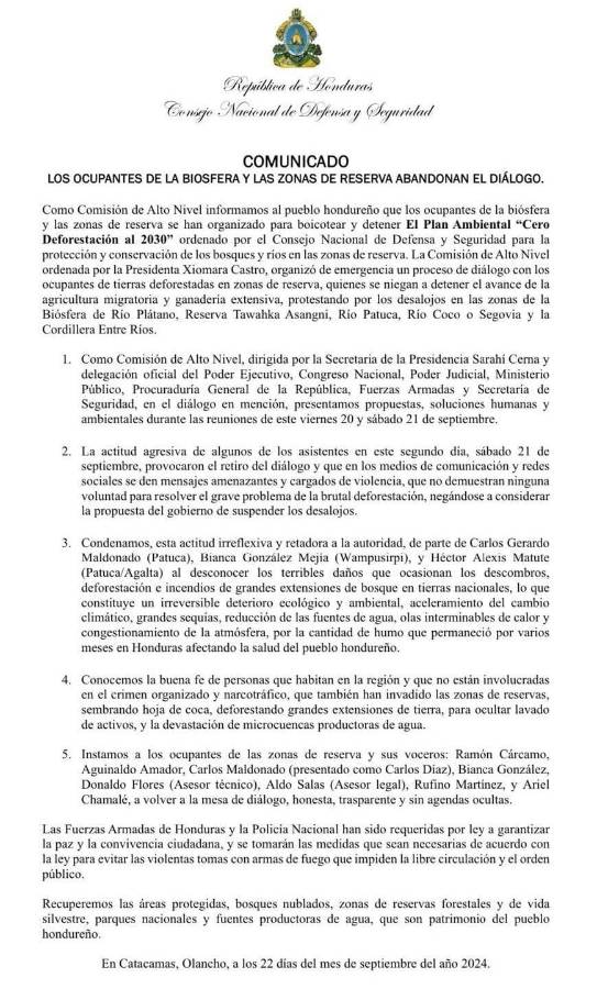 El Gobierno dice que ganaderos y agricultores se resisten a dejar zonas de reserva.