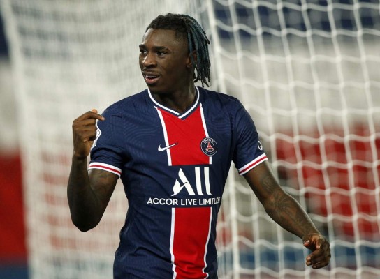 Moise Kean, atacante del PSG, positivo al covid-19