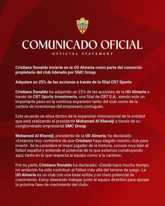 Cristiano Ronaldo compra club español y esto sucederá con Georgina Rodríguez