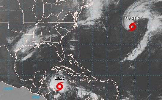 La tormenta tropical Martin se suma a Lisa en la cuenca del Atlántico