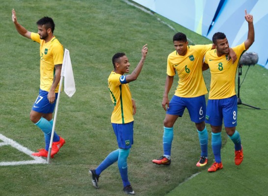 Brasil de Neymar finalista de Rio-2016 goleando a Honduras