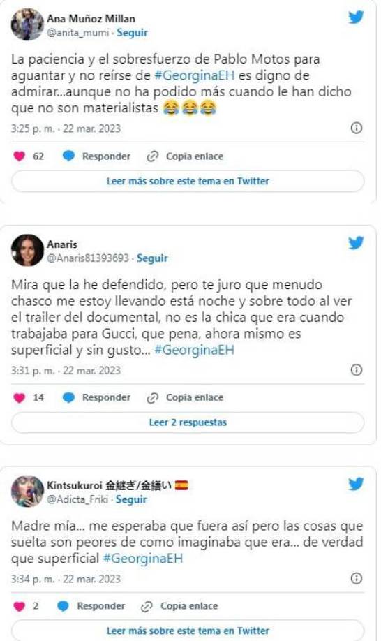 Otra de las personas comentó: “Mira que la he defendido, pero te juro que menudo chasco me estoy llevando”.