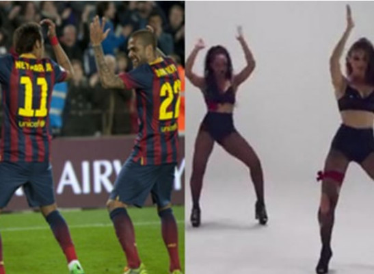 Vídeo: Neymar y Alves festejaron goles al ritmo del 'Lepo Lepo'