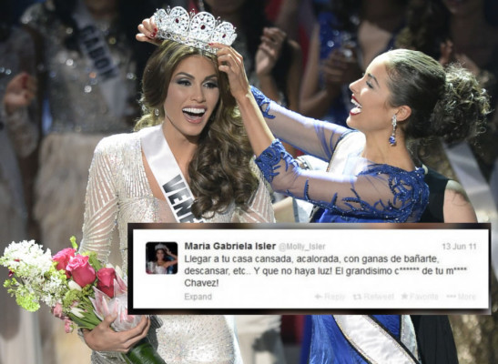 Polémica por tuit de Miss Venezuela contra el chavismo
