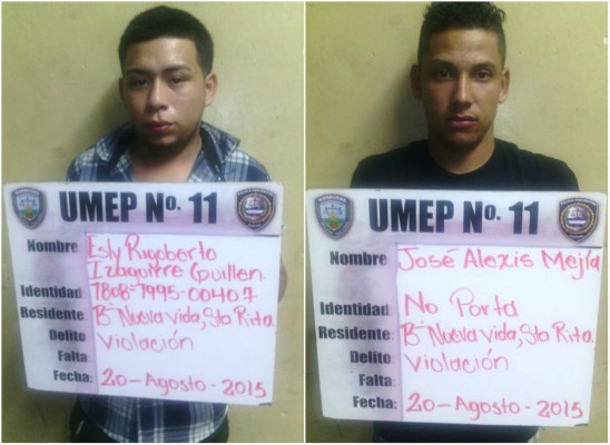 Caen dos presuntos violadores en el norte de Honduras