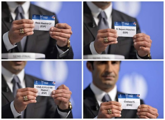 Real Madrid-Bayern y Atlético-Chelsea serán las semifinales