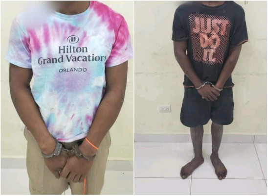 Detienen a dos sospechosos de robarle a turistas colombianos en Roatán