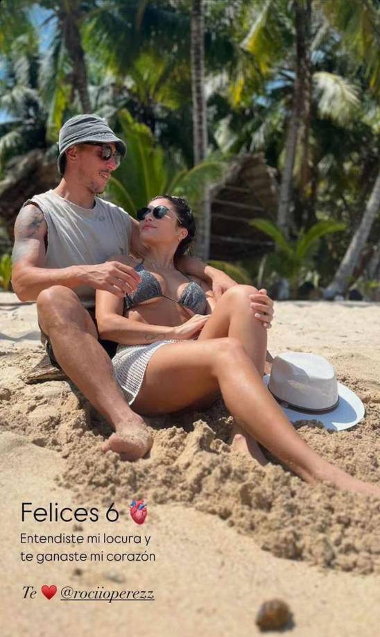 Ignacio Colombini y su bella novia Rocío Pérez festejaron un aniversario más de su relación en Tela.