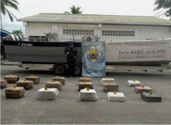 Decomisan tonelada y media de cocaína destinada a Honduras