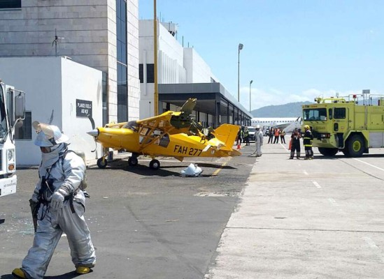 Avioneta choca contra un camión en Toncontín
