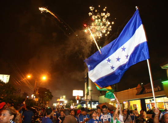 Celebración de la clasificación de Honduras al Mundial