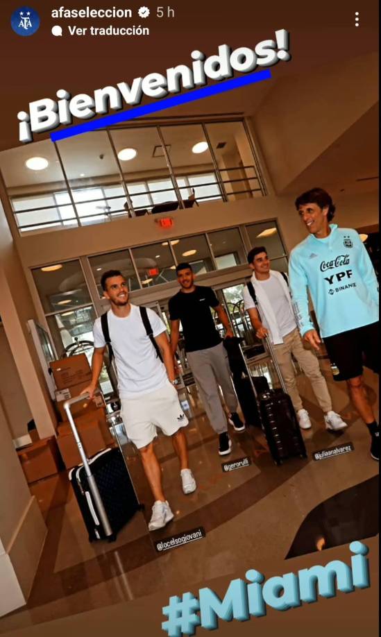 Los jugadores Gio Lo Celso, Julián Álvarez y Gerónimo Rulli se sumaron a la selección de Argentina y en su rostro era evidente la felicidad.