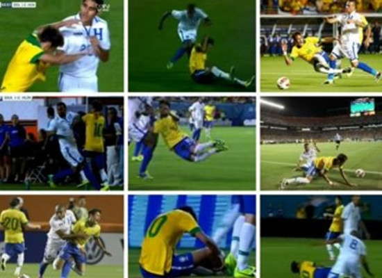 Hondureños calificados de 'perros de presa' por faltas contra Neymar