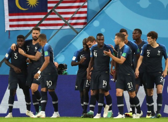 La selección francesa es la primera finalista del Mundial de Rusia. FOTO AFP