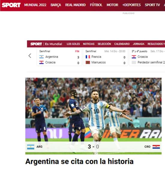 Sport - “Argentina se cita con la historia”.