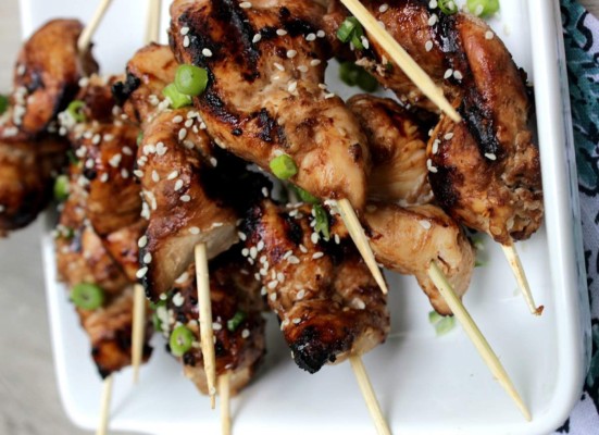 Brochetas de pollo al estilo oriental