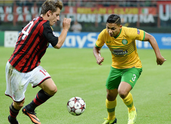 Infortunio de Emilio Izaguirre y el Celtic pierde con el Milan