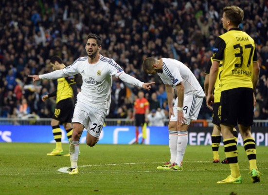 Real Madrid golea al Borussia Dortmund y pone un pie en semifinales