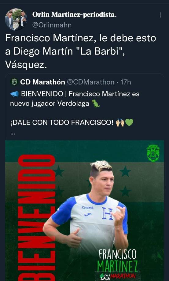 Otro sector señaló que Francisco Martínez le debe mucho a Diego Vázquez...