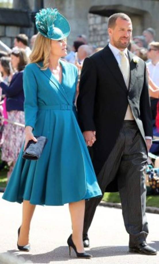 El hijo de la princesa Ana, Peter Phillips y su esposa, Autumn Phillips.