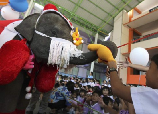 Elefante de Papa Noel