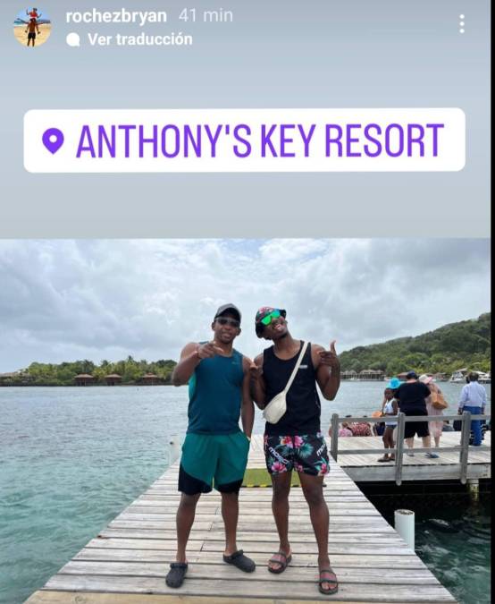 Bryan Róchez y Buba López también se fueron a la bella isla de Roatán.