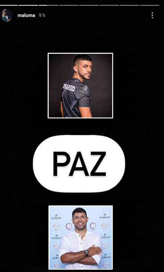 Y también compartió una imagen, como método para buscar la paz entre ellos.