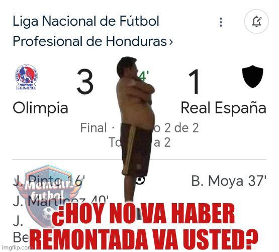 Memes se burlan de Real España tras goleada del Olimpia en la final