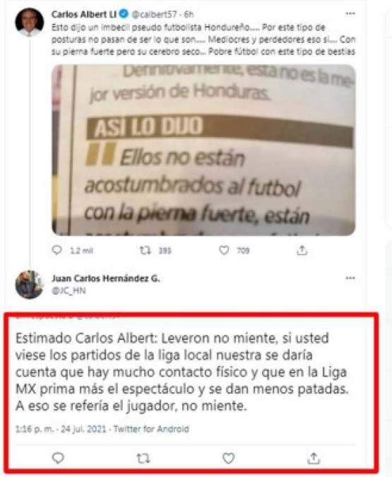 Muchos aficionados contestaron esas declaraciones del comentarista que en el pasado trabajó para TV Azteca y ESPN.