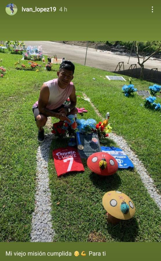 Iván López y su posteo de Instagram tras visitar la tumba donde descansan los restos de su padre.
