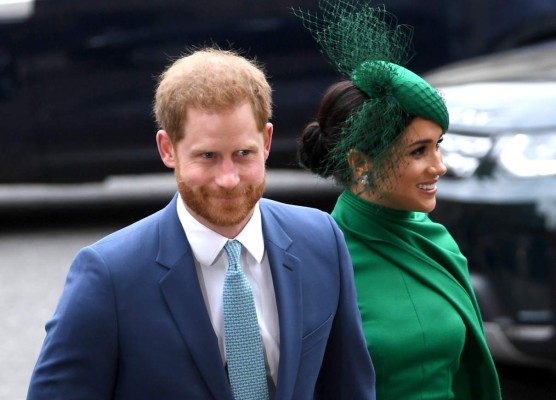 London (United Kingdom), 09/03/2020.- Britain's Harry (L) and Meghan (R), Duke and Duchess of Sussex arrive for the annual Commonwealth Service at Westminster Abbey in London, Britain, 09 March 2020. The service is an event where members of Britain's Royal family celebrate the Commonwealth - a global network of 54 countries. The event is the Sussex's final official royal engagement since announcing their intention of giving up Royal duties. (Duque Duquesa Cambridge, Reino Unido, Londres) EFE/EPA/NEIL HALL