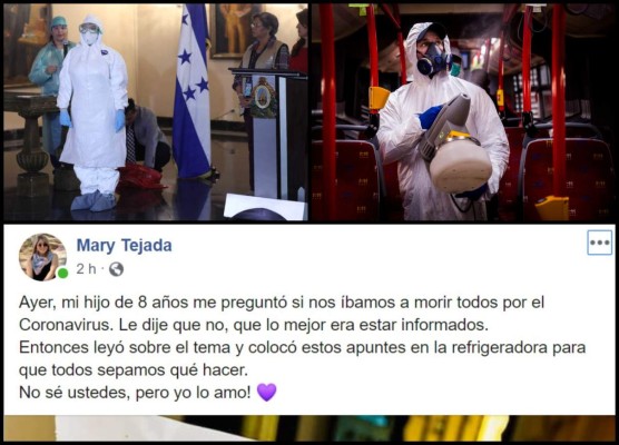 Niño hondureño deja apuntes en su refrigerador para cuidar a su familia del coronavirus